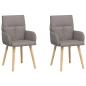 Preview: Esszimmerstühle 2 Stk. Stoff Taupe 60 x 56 x 96 cm