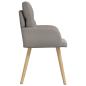 Preview: Esszimmerstühle 2 Stk. Stoff Taupe 60 x 56 x 96 cm
