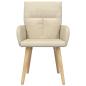 Preview: Esszimmerstühle 2 stk. Stoff Creme 60 x 56 x 93 cm