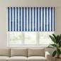 Preview: ARDEBO.de - Außenrollo 90% UV-Block Blau-weiß gestreift 120 x 140 cm HDPE