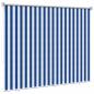 Preview: Außenrollo 90% UV-Block Blau-weiß gestreift 180 x 230 cm HDPE