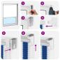 Preview: Außenrollo 90% UV-Block Blau-weiß gestreift 400 x 230 cm HDPE
