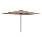 Preview: Gartensonnenschirm 200 x 300 cm Polyester Rechteckig Taupe