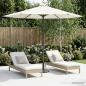 Preview: ARDEBO.de - Gartensonnenschirm 230 x 230 cm Polyester Rechtwinklig Creme