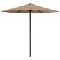 Preview: Gartensonnenschirm 230 x 230 cm Polyester Rechteckig Taupe