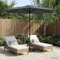 Preview: ARDEBO.de - Gartensonnenschirm Rechteckig 2,7 x 2,7 m Polyester Anthrazit