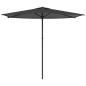 Preview: Gartensonnenschirm Rechteckig 2,7 x 2,7 m Polyester Anthrazit