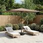 Preview: ARDEBO.de - Garten-Schirm mit Fuß 200 x 300 cm Polyester Rechteckig Taupe
