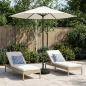 Preview: ARDEBO.de - Garten-Schirm mit Fuß 230 x 230 cm Polyester Rechtwinklig Creme