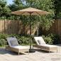 Preview: ARDEBO.de - Garten-Schirm mit Fuß 230 x 230 cm Polyester Rechteckig Taupe
