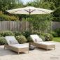 Preview: ARDEBO.de - Garten-Schirm mit Fuß 270 x 270 cm Polyester Rechtwinklig Creme