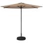 Preview: Garten-Schirm mit Fuß 270 x 270 cm Polyester Rechteckig Taupe