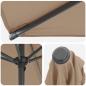 Preview: Garten-Schirm mit Fuß 270 x 270 cm Polyester Rechteckig Taupe