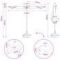 Preview: Garten-Schirm mit Fuß 270 x 270 cm Polyester Rechtwinklig