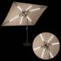 Preview: Gartenparasol mit LED-Lichtern und Sockel 200 x 300 cm
