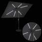 Preview: Gartenparasol mit LED-Lichtern und Sockel 200 x 300 cm