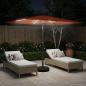 Preview: Gartenparasol mit LED-Lichtern und Sockel 200 x 300 cm