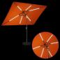 Preview: Gartenparasol mit LED-Lichtern und Sockel 200 x 300 cm