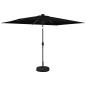 Preview: Gartenparasol mit LED-Lichtern und Sockel 200 x 300 cm