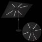 Preview: Gartenparasol mit LED-Lichtern und Sockel 200 x 300 cm