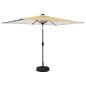 Preview: Gartenparasol mit LED-Lichtern und Sockel 200 x 300 cm