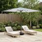 Preview: ARDEBO.de - Gartenparasol mit LED-Lichtern und Sockel 200 x 300 cm