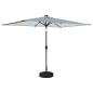 Preview: Gartenparasol mit LED-Lichtern und Sockel 200 x 300 cm
