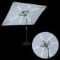 Preview: Gartenparasol mit LED-Lichtern und Sockel 200 x 300 cm