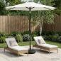 Preview: ARDEBO.de - Gartenparasol mit LED-Lichtern und Sockel 2,3 x 2,3 m Polyester