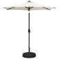 Preview: Gartenparasol mit LED-Lichtern und Sockel 2,3 x 2,3 m Polyester