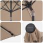 Preview: Gartenparasol mit LED-Lichtern und Sockel 230 x 230 cm