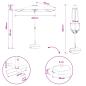 Preview: Gartenparasol mit LED-Lichtern und Sockel 230 x 230 cm
