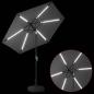 Preview: Gartenparasol mit LED-Lichtern und Sockel 230 x 230 cm