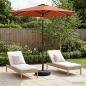 Preview: ARDEBO.de - Gartenparasol mit LED-Lichtern und Sockel 230 x 230 cm