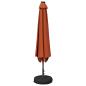 Preview: Gartenparasol mit LED-Lichtern und Sockel 230 x 230 cm