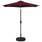 Preview: Gartenparasol mit LED-Lichtern und Sockel 230 x 230 cm