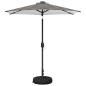 Preview: Gartenparasol mit LED-Lichtern und Sockel 2,3 x 2,3 m Polyester