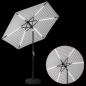 Preview: Gartenparasol mit LED-Lichtern und Sockel 2,3 x 2,3 m Polyester