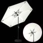 Preview: Gartenparasol mit LED-Lichtern und Sockel 270 x 270 cm