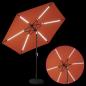 Preview: Gartenparasol mit LED-Lichtern und Sockel 270 x 270 cm