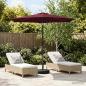 Preview: ARDEBO.de - Gartenparasol mit LED-Lichtern und Sockel 270 x 270 cm
