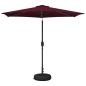 Preview: Gartenparasol mit LED-Lichtern und Sockel 270 x 270 cm