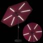 Preview: Gartenparasol mit LED-Lichtern und Sockel 270 x 270 cm