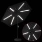 Preview: Gartenparasol mit LED-Lichtern und Sockel 270 x 270 cm