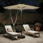 Preview: Gartenparasol mit LED-Lichtern und Sockel 270 x 270 cm