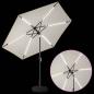 Preview: Gartenparasol mit LED-Lichtern und Sockel 270 x 270 cm