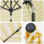 Preview: Gartenparasol mit LED-Lichtern und Sockel 270 x 270 cm