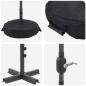 Preview: Gartenparasol mit LED-Lichtern und Sockel 270 x 270 cm