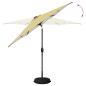 Preview: Gartenparasol mit LED-Lichtern und Sockel 270 x 270 cm