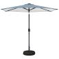 Preview: Gartenparasol mit LED-Lichtern und Sockel 2,7 x 2,7 m Polyester